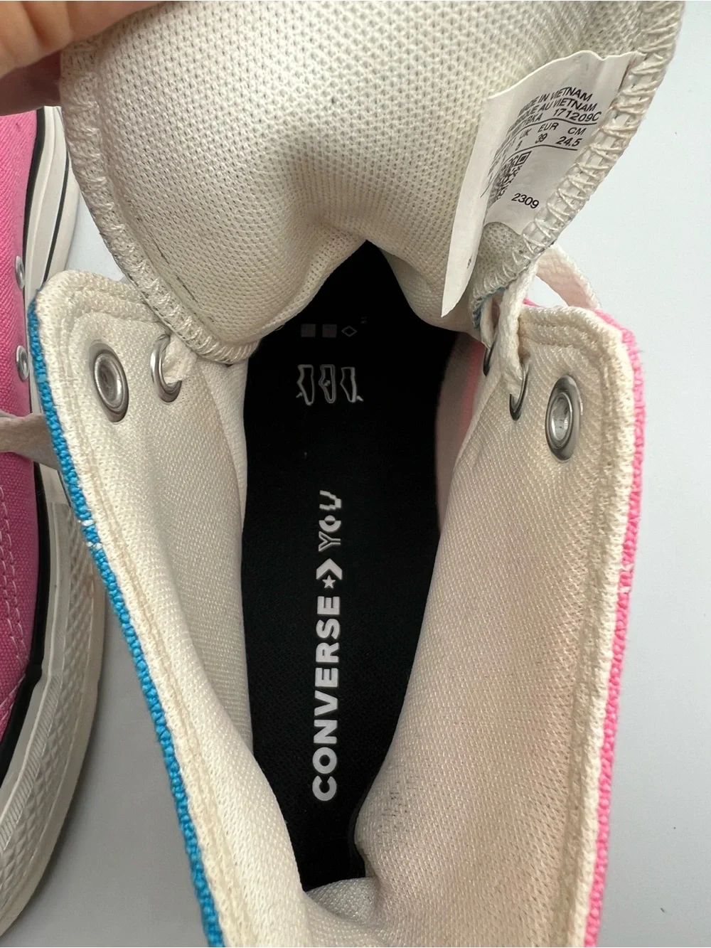 Converse Chuck Taylor All Star Lift Platform Hi Blue Pink Sneakers Women’s Sz 8